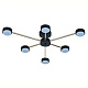 потолочный светильник escada luminix 120008/6r black/gold es0000094