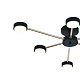 потолочный светильник escada luminix 120008/6r black/gold es0000094